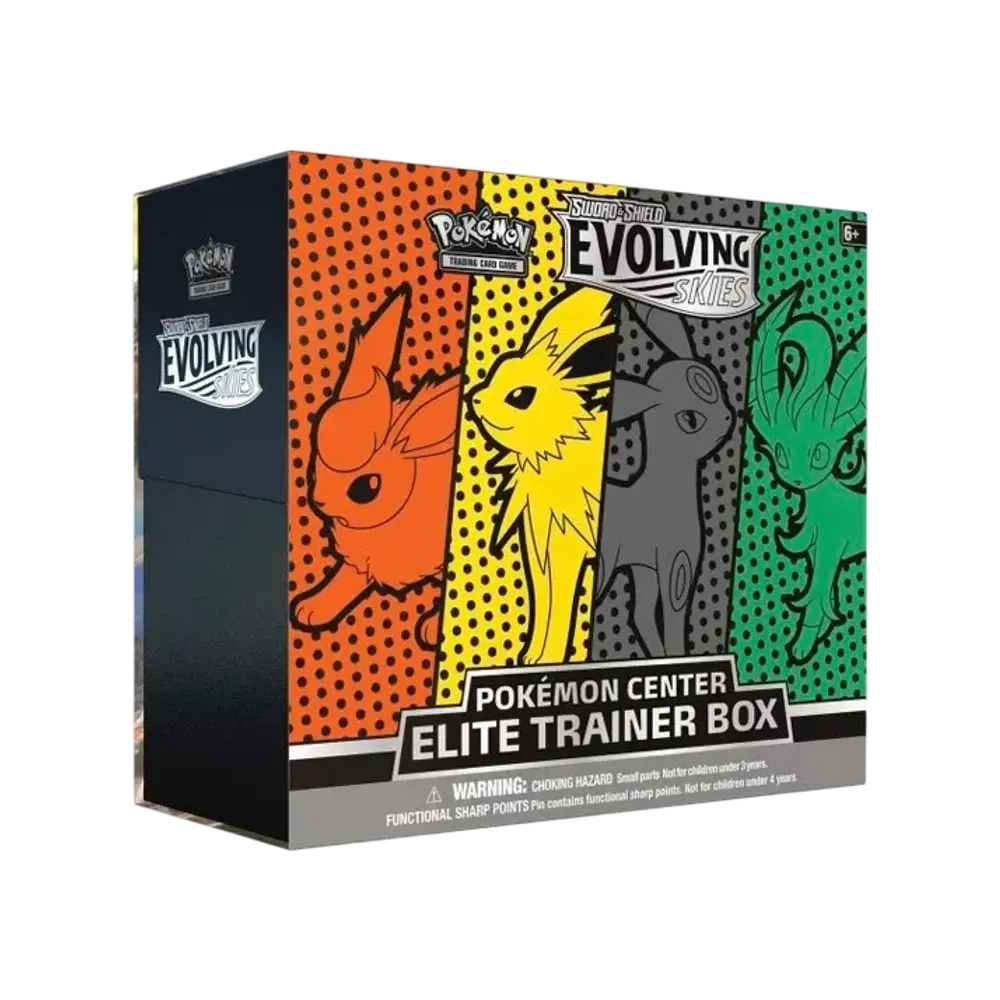 【For pricing, please contact us via Instagram DM】 SS Pokémon TCG (English Version)Sword & Shield Evolving Skies Pokémon Center Elite Trainer Box (Flareon・Jolteon・Umbreon・Leafeon)