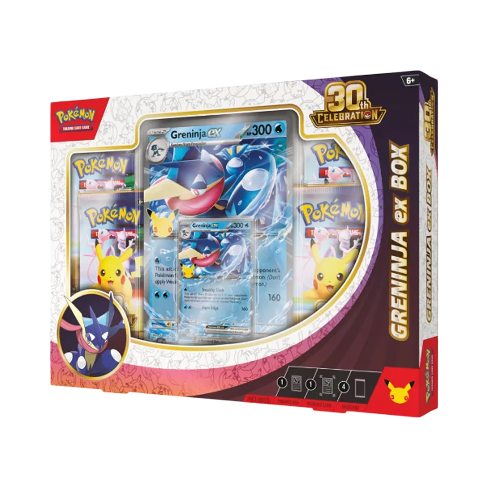 【For pricing, please contact us via Instagram DM】 30C Pokémon TCG: Mega Evolution (English Version) Pokémon ex Box"30th CELEBRATION Greninjaex"
