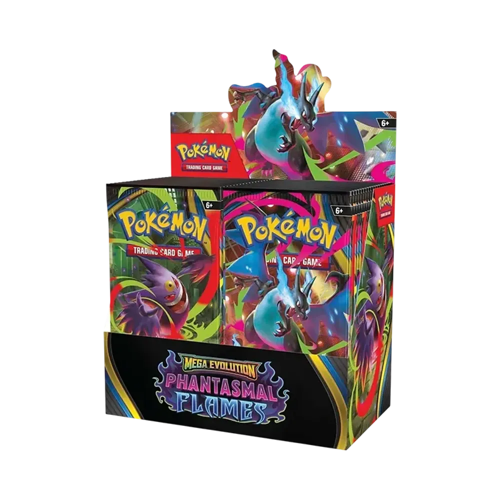 【PFL0BD】 Pokémon TCG (Versione Inglese) Megaevoluzione Fiamme Fantasmatiche Scatola Display di Booster