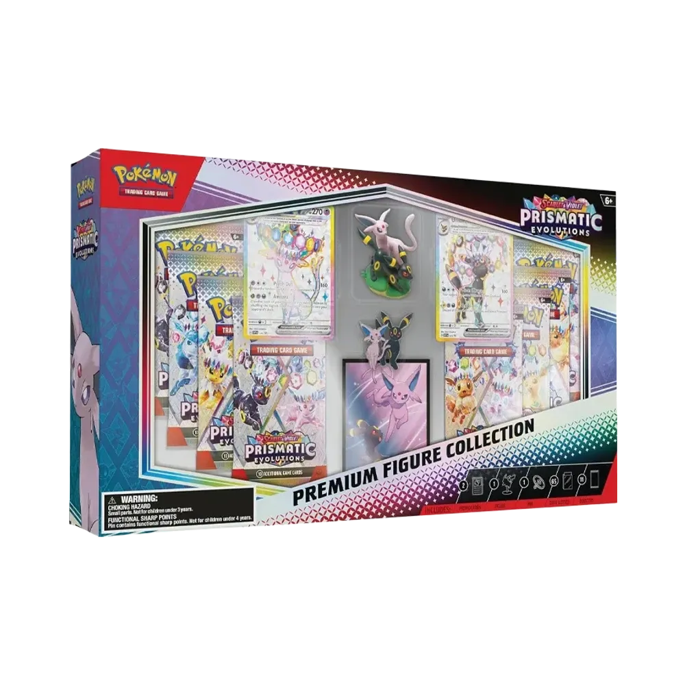 【SVP0PEPFC】 Pokémon-Sammelkartenspiel (englische Version) Karmesin & Purpur – Prismatic Evolutions Premium-Figurenkollektion