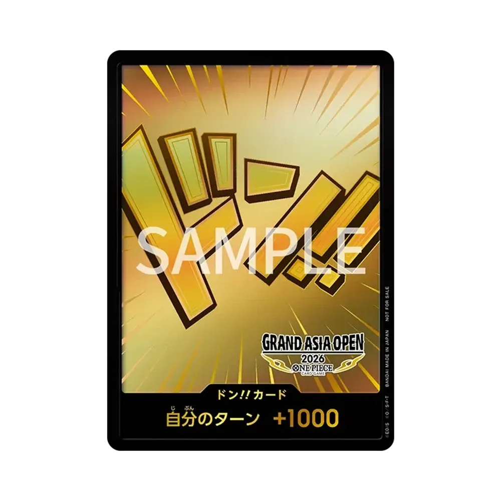 【For pricing, please contact us via Instagram DM】 DON!! Card (Gold):1st Place:Sealed 10-Card Set【Asia Version】(Promo Card"Grand Asia Open2026 Final Qualifier")