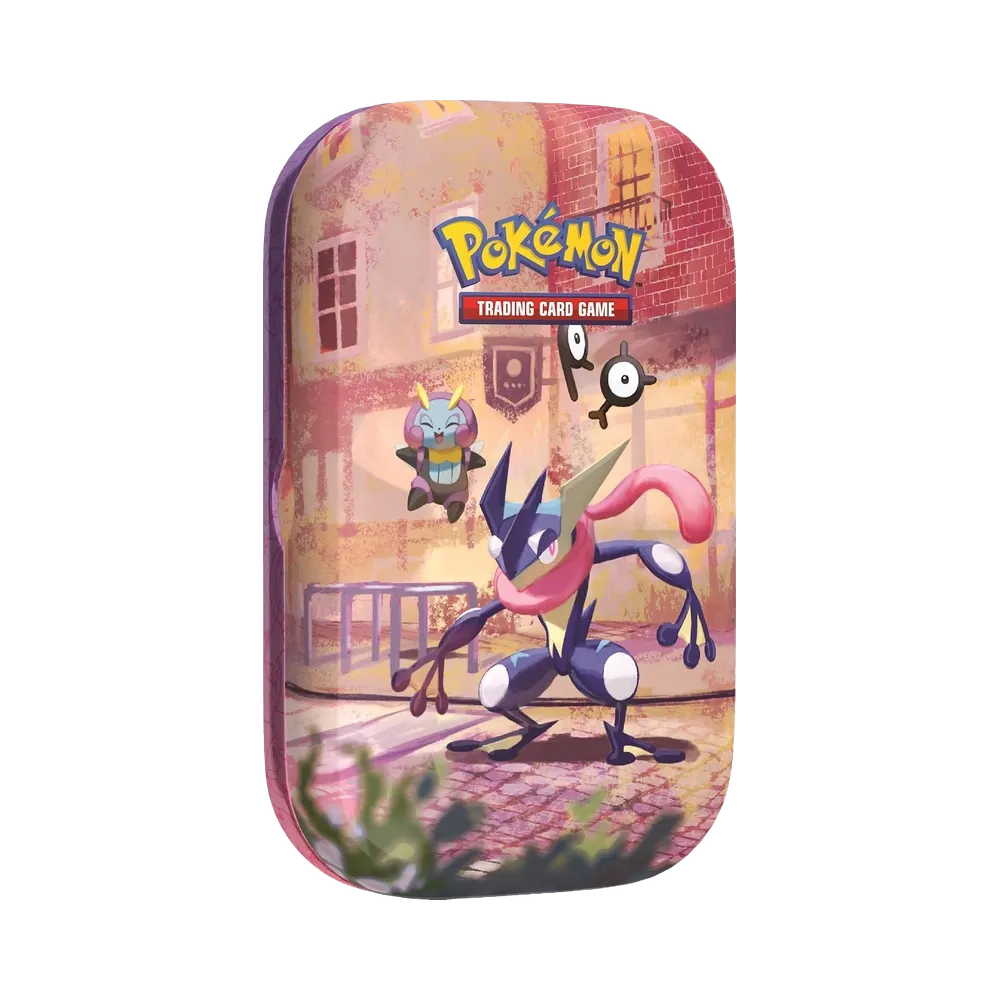 【30C0MT01】 Pokémon TCG: Mega-Entwicklung (Englische Version) Mini-Tin 30. JAHRESTAG (Schwimmblitz&Lichtblick)