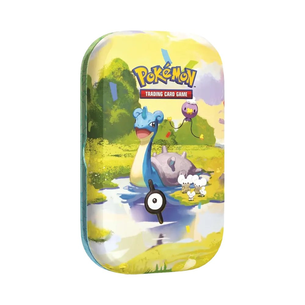 【30C0MT01】 Pokémon TCG: Megaevoluzione (Versione inglese) Mini Tin 30° CELEBRATION (Lapras&Drifloon)