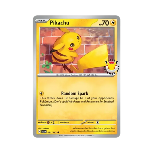 【PSA10】 Pikachu C [TEF EN 051/162][Englische Version](MEGA-Entwicklung"Pokémon-Tag 2026-Kollektion")