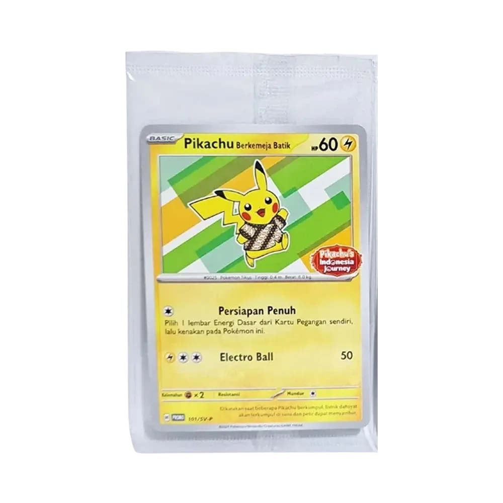 【Raw】 Indossa una camicia batikPikachu (Motivo Pikachu) P [SV0P 101][Versione indonesiana](Pikachu di Viaggio in Indonesia)