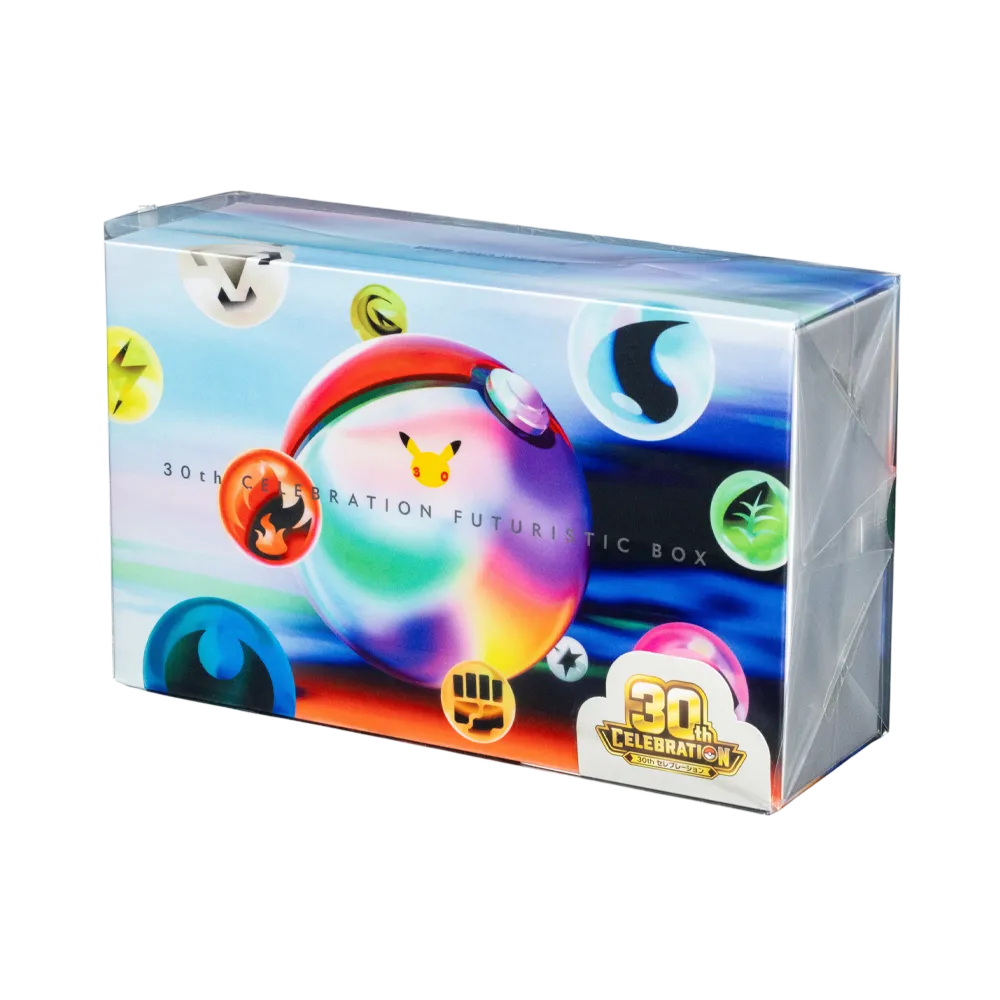 【M6a】 Pokémon TCG: Mega-Entwicklung – Spezielles Set zur 30. JAHRESTAGSFEIER – FUTURISTISCHE BOX