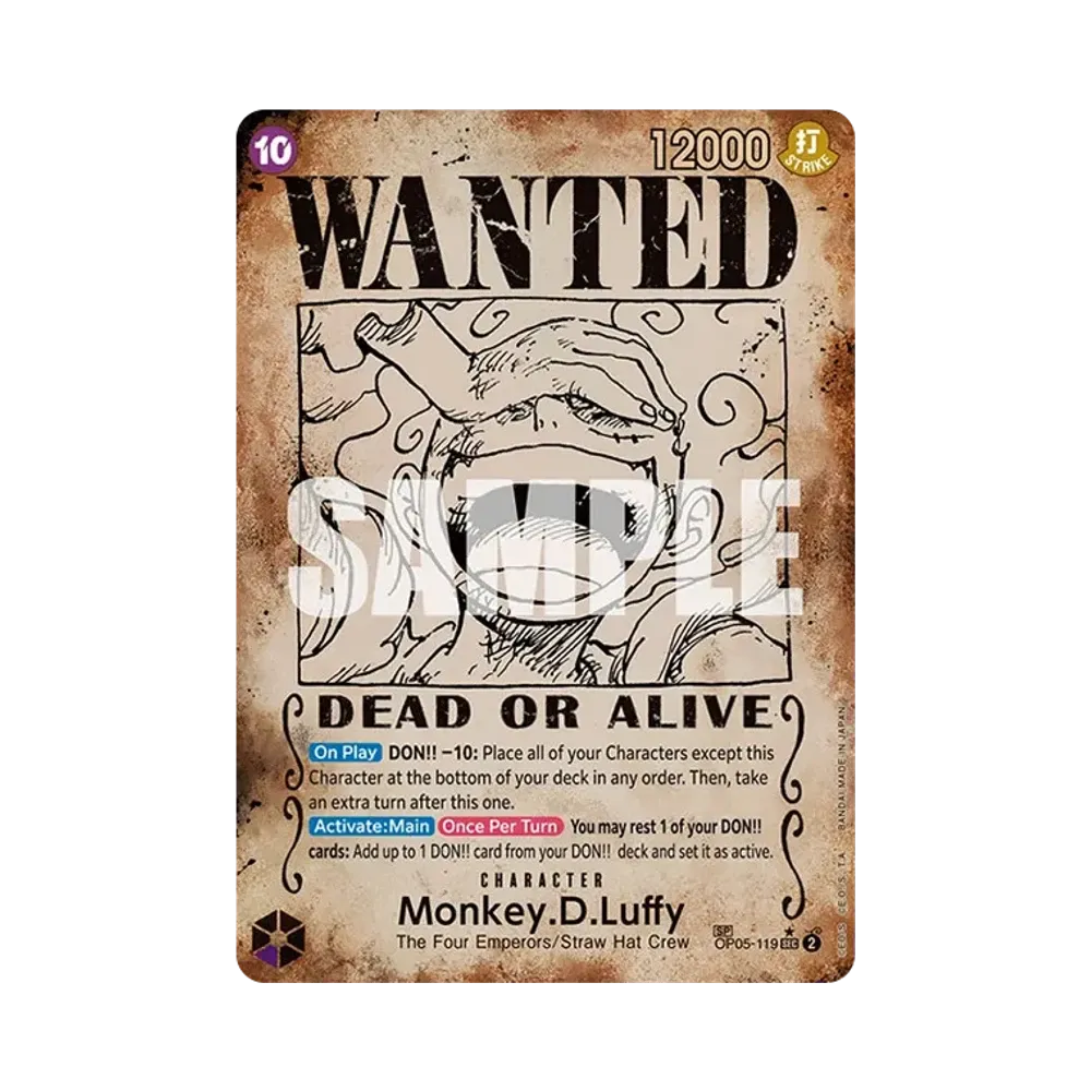 【PSA10】 Monkey.D.Luffy\:Wanted Poster SEC0SPC [OP05-119] English Version (Booster Pack OP005 "AWAKENING OF THE NEW ERA"