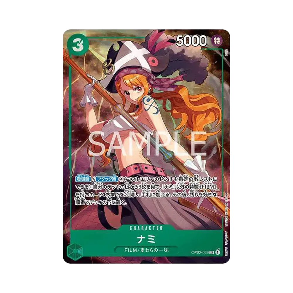 【Raw】 Nami SR [OP02-036] (Premium Card Collection 0 Best Selectionvol.1 0)