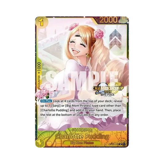 【Raw】 Charlotte Pudding R [OP03-112][Versione inglese](Carta promozionale "Championship 2024 OflaInRegional Top 64