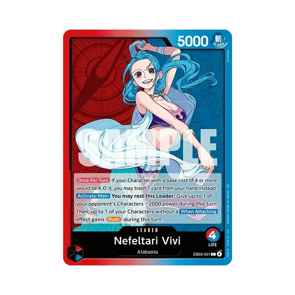 【Raw】 Nefeltari Vivi L [EB03-001][Versione inglese](Extra Booster "ONE PIECE HEROINES EDITION