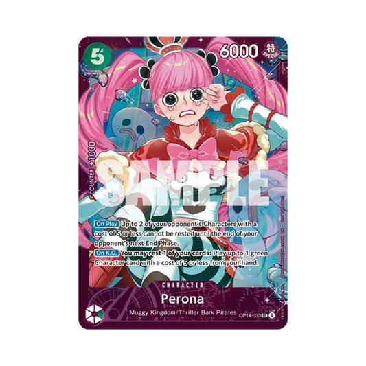 【PSA10】 Perona SR :Top 4 [OP14-033][Englische Version](Promokarte "Extra Grand Battle FoSutoaZu 20265