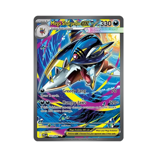 【Raw】 MEGA Sharpedo ex SIR [PFL EN 127/094][English Version](MEGAEvolution"Phantasmal Flames