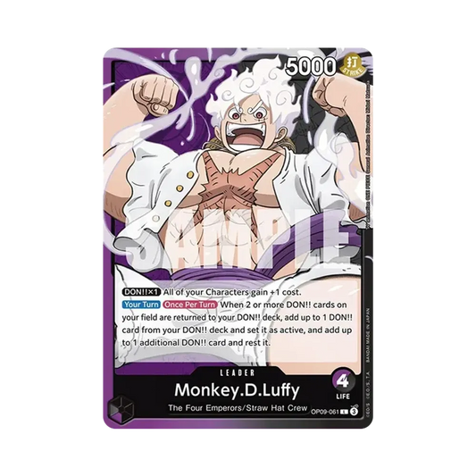 【Raw】 Monkey.D.Luffy L [OP09-061][Versione inglese](Booster Pack OP009 "EMPERORS IN THE NEW WORLD