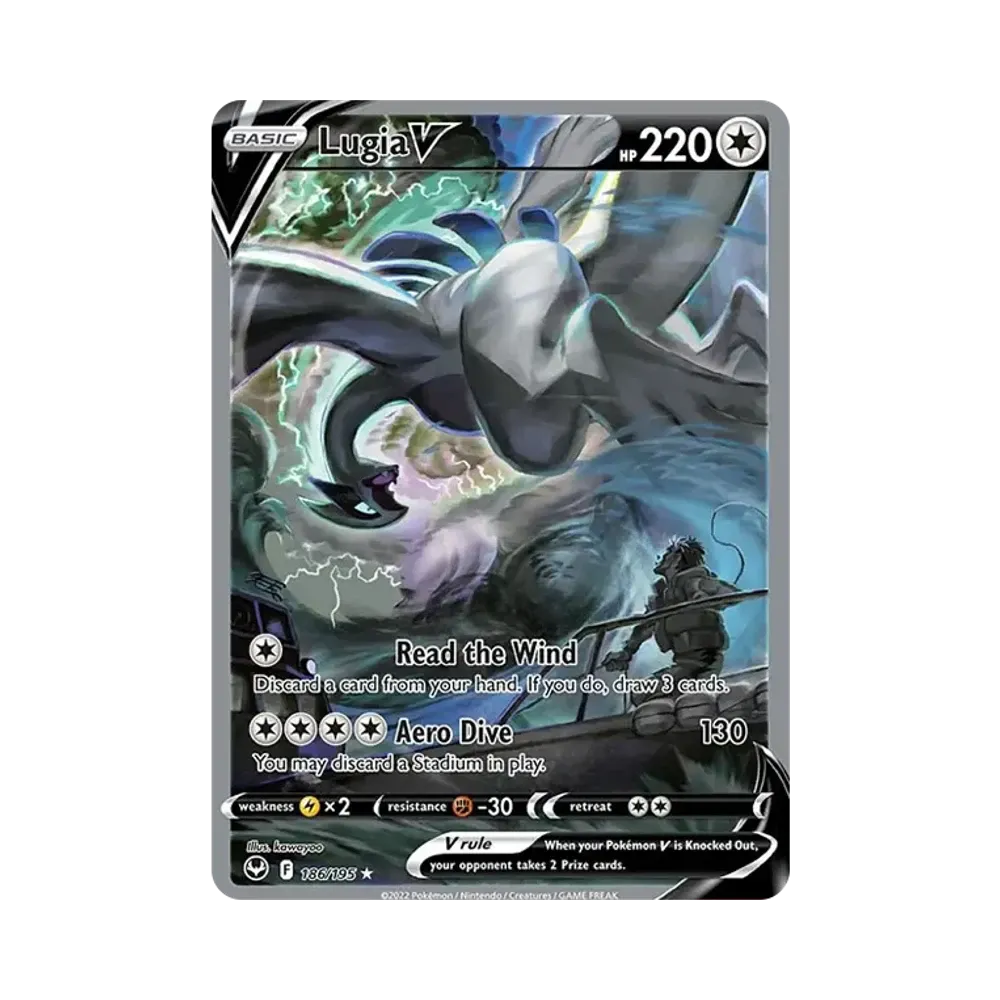 【PSA10】 LugiaV UR [186/195][Englische Version](Schwert & Schild "Silberne Sturmwinde")