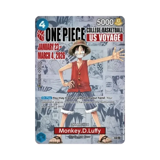 【Raw】 Monkey.D.Luffy:P (Opened) [P-055][English Version](Promo Card"ONE PIECE College Basketball:USVoyage