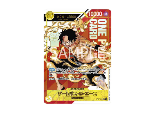 【Raw】 Portgas.D.Ace SEC-P Serial Numbered (Opened) [OP07-119] (Flagship Battle Commemorative Prize)for Japan
