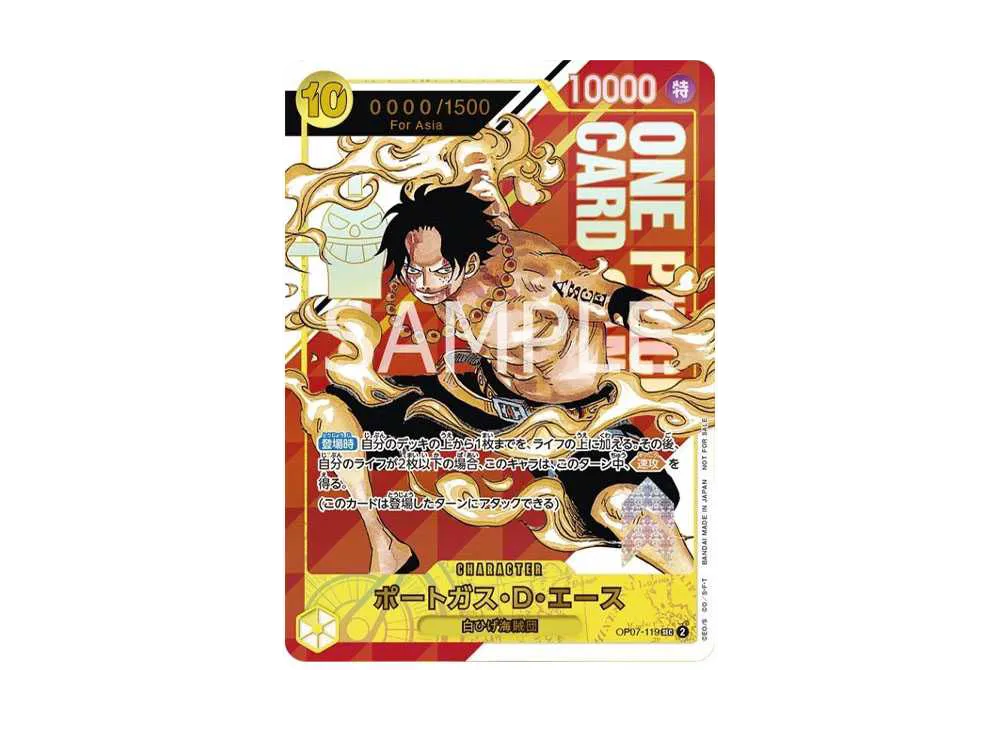 【PSA10】 Portgas.D.Ace SR-P (Opened) [OP07-119] (Flagship Battle Winner Prize) for Asia