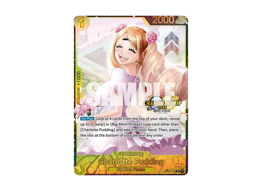 【Raw】 Charlotte Pudding R [OP03-112][English Version](Promotion Card "Championship 2024 Offline Regional Top 64)