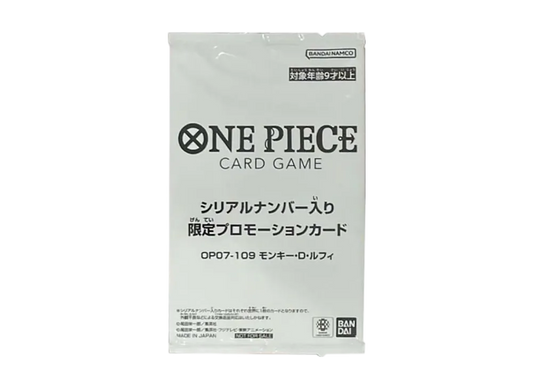 Monkey D. Luffy SR (Sealed) [OP07-109](Promo Card Serial NumberedLuffy Get Campaign)        OP07-109