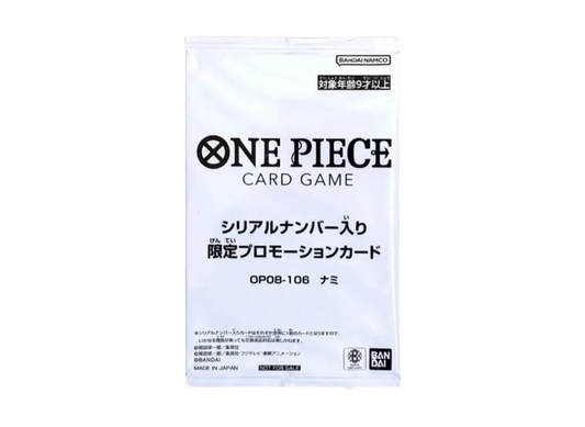 Nami: SR (Sealed) [OP08-106](Promo Card Serial NumberedNami Get Campaign)        OP08-106
