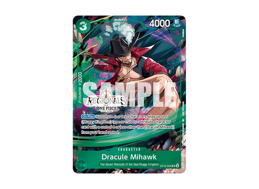 【Raw】 Dracule Mihawk SR :Participation Prize [ST12-003][English Version](Promotion Card"Regional ParticipationCommemorative Pack 2026 Vol.1