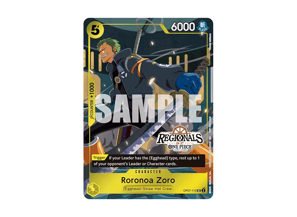 【Raw】 Roronoa Zoro UC :Participation Prize [OP07-113][English Version](Promotion Card"Regional ParticipationCommemorative Pack 2026 Vol.1
