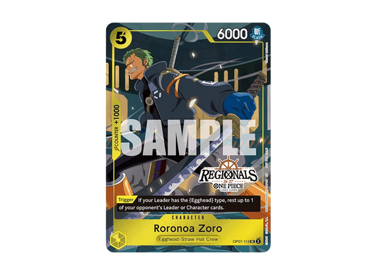 【Raw】 Roronoa Zoro UC :Participation Prize [OP07-113][English Version](Promotion Card "Regional ParticipationCommemorative Pack 2026 Vol.1)