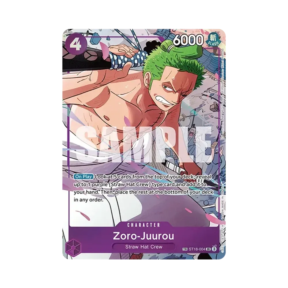 【PSA10】 Zoro0Juurou SR [ST18-004] English Version (Booster Pack "Emperors in the New World
