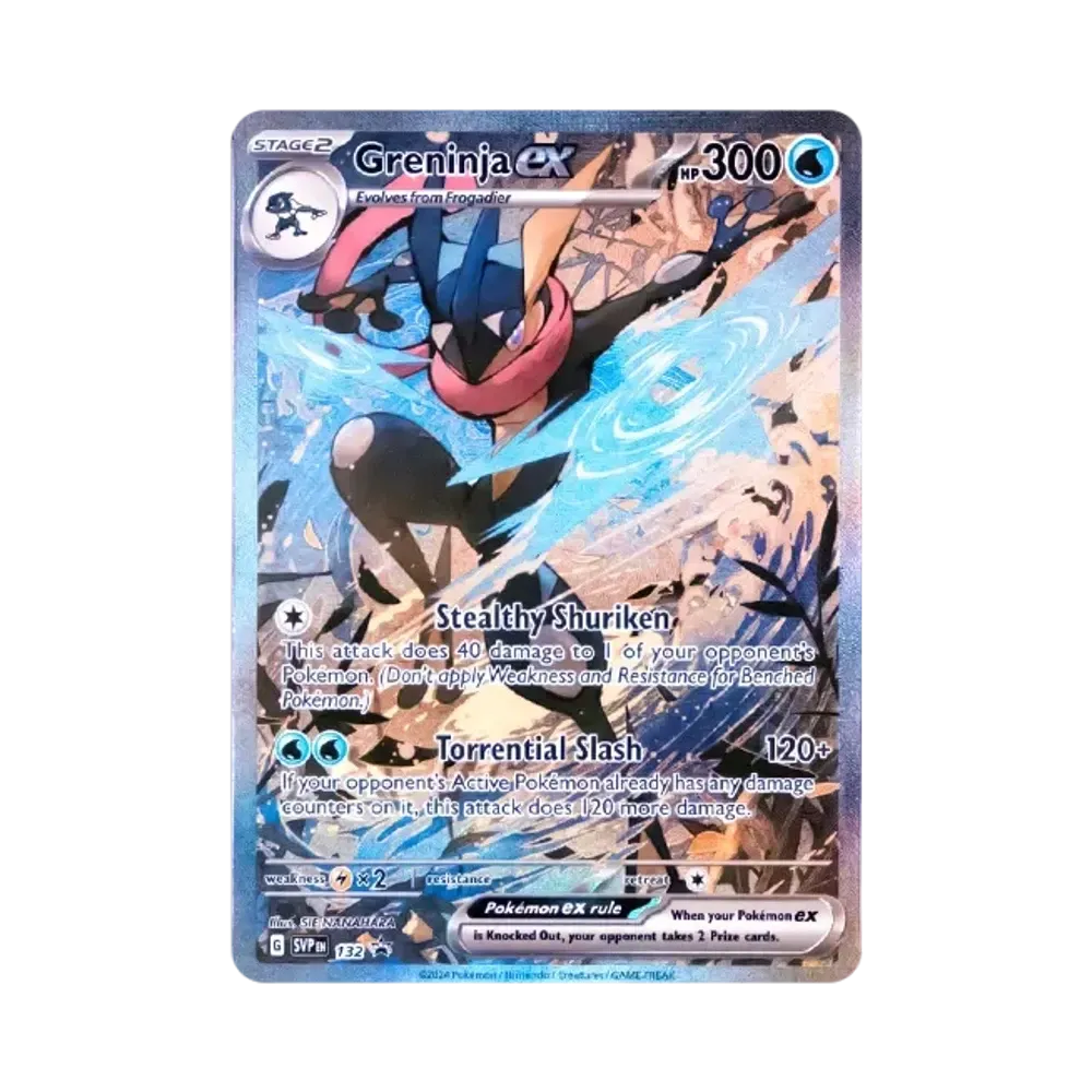 【Raw】 Greninja ex P [SVP EN 132][English Version](Scarlet & Violet"Shrouded Fable Greninja ex SpecialIllustration Collection