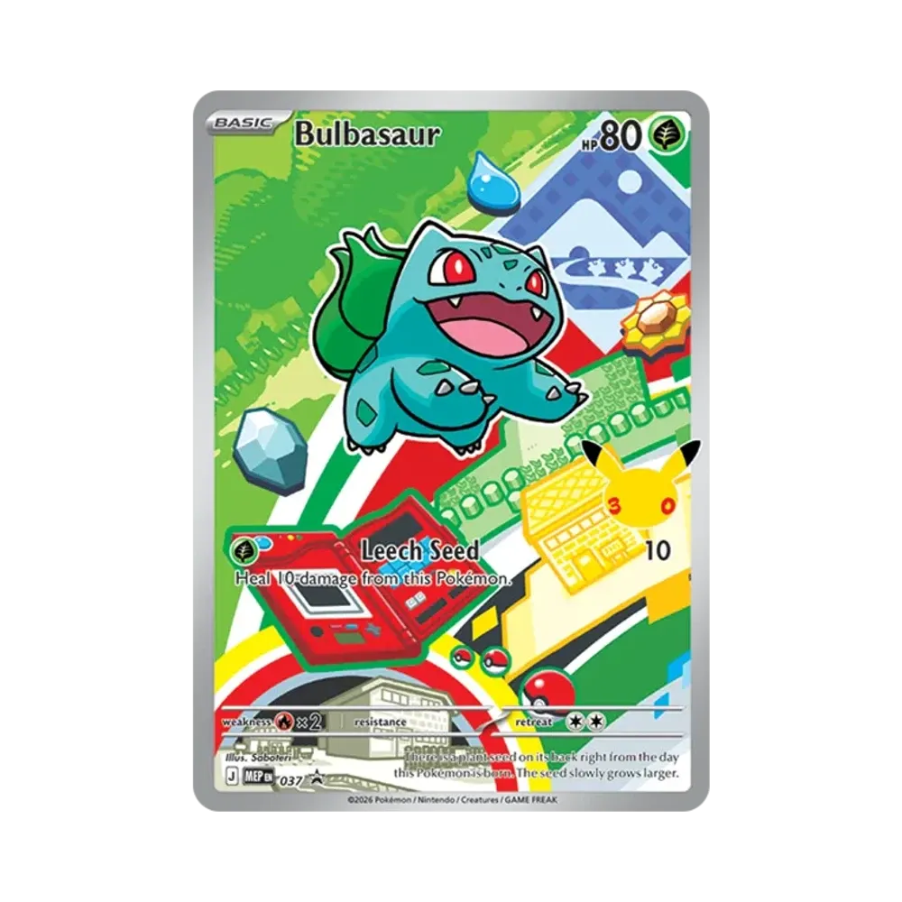 【Raw】 Bulbasaur [MEP EN 037][Versione inglese](Mega Evolution"First Partner Illustration Collection Set Series1