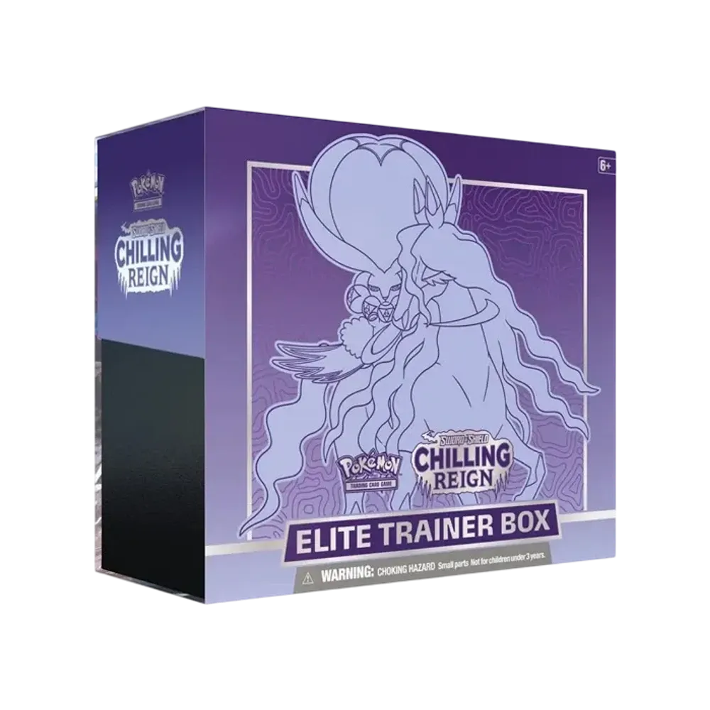 【For pricing, please contact us via Instagram DM】 SS Pokémon TCG (English Version)Sword & Shield Chilling Reign Elite Trainer Box (Shadow Rider Calyrex)
