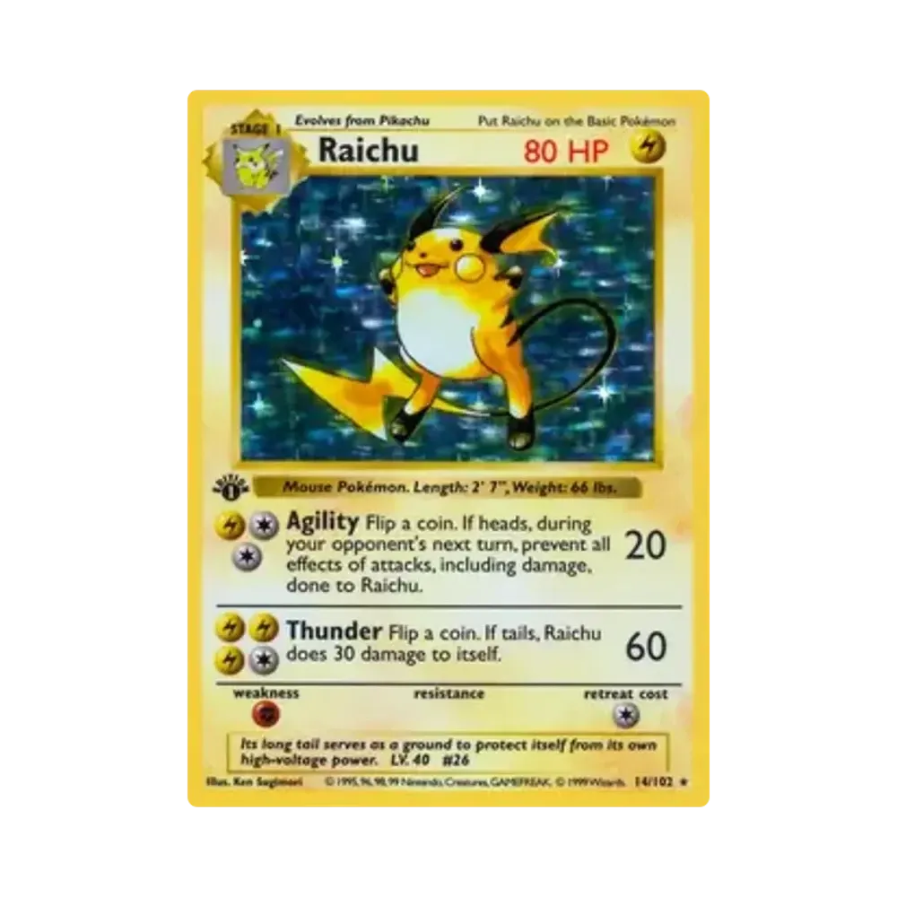 【Raw】 Raichu R [14/102][Versione inglese](Base Set 1ª Edizione)