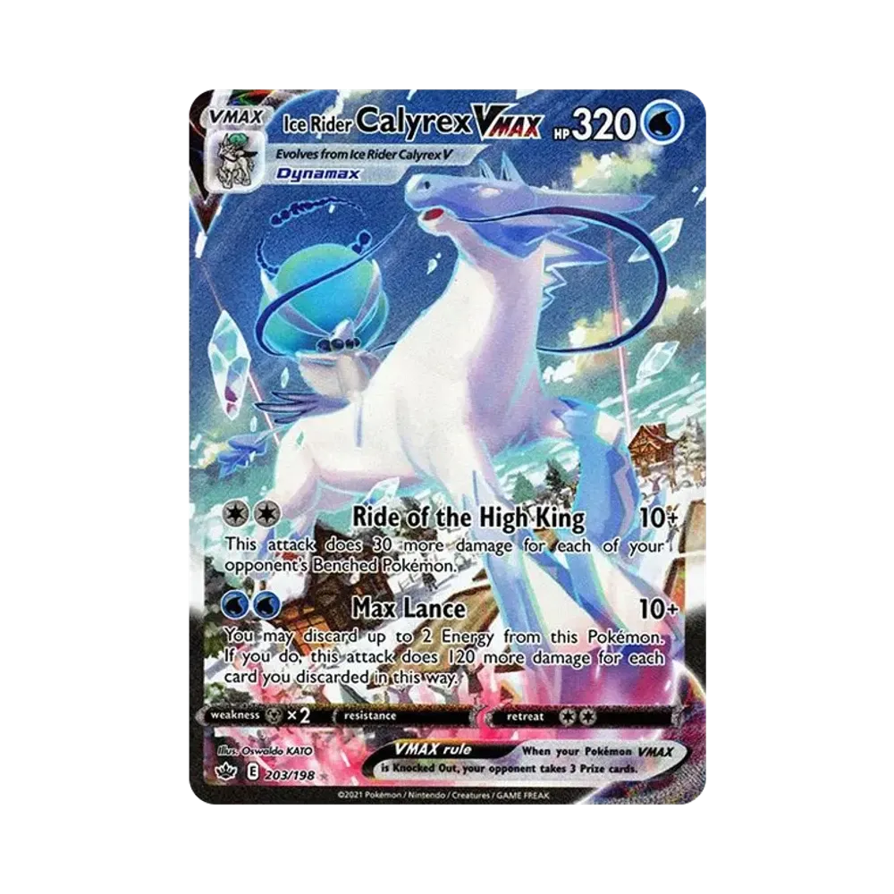 【PSA10】 Eis-Rider Calyr ex VMAX RR [203/198][Englische Version](Schwert & Schild"Frostiges Reich")