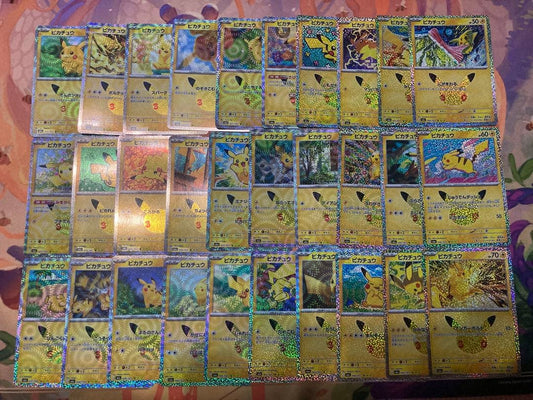 30th celebration Pikachu complete set 30cards