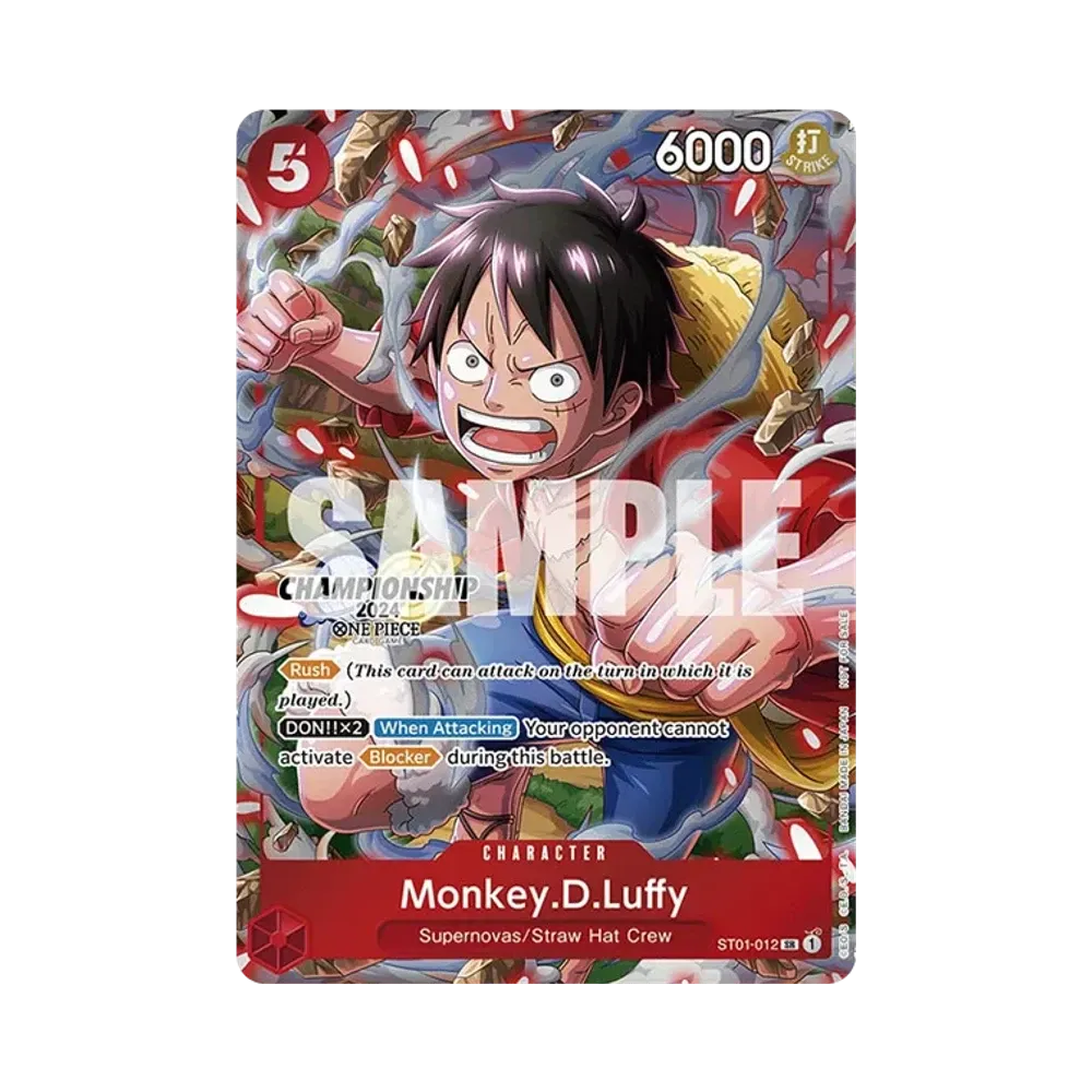 【PSA10】 Monkey.D.Luffy SR [ST01-012][Versione inglese](Carta promozionale "Championship 2024 Celebration Pack