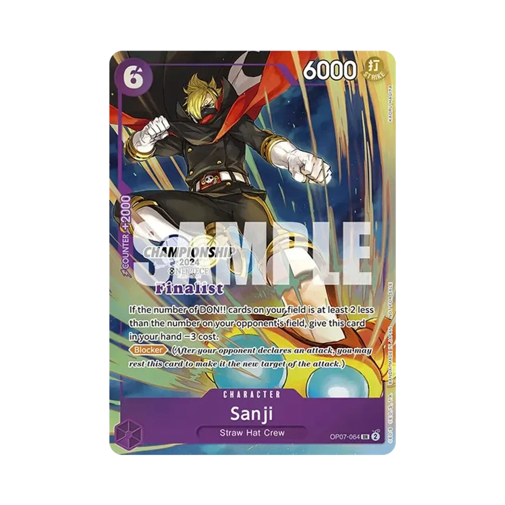 【PSA10】 Sanji SR [OP07-064][Englische Version](Promo-Karte Championship 2024 Japanisches Kartenset)