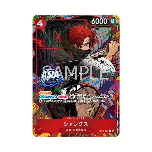 【Raw】 Shanks R [OP12-008][Versione asiatica](Carta promozionale "Set mini-lata vol.3