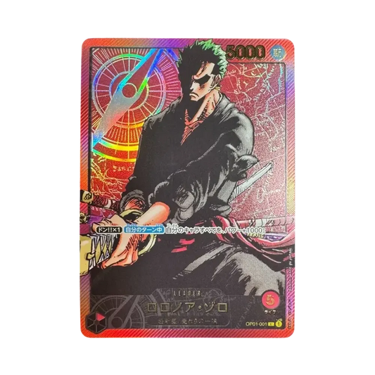 【Raw】 Roronoa Zoro L [OP01-001] (Figura della carta di servizio All Applicants di Weekly Shonen Jump 2024 n. 3)
