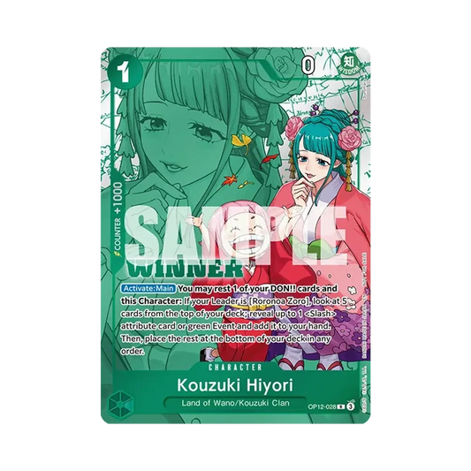 【Raw】 Kouzuki Hiyori R [OP12-028][English Version](Promo Card"Winner Pack 2026 Vol.1