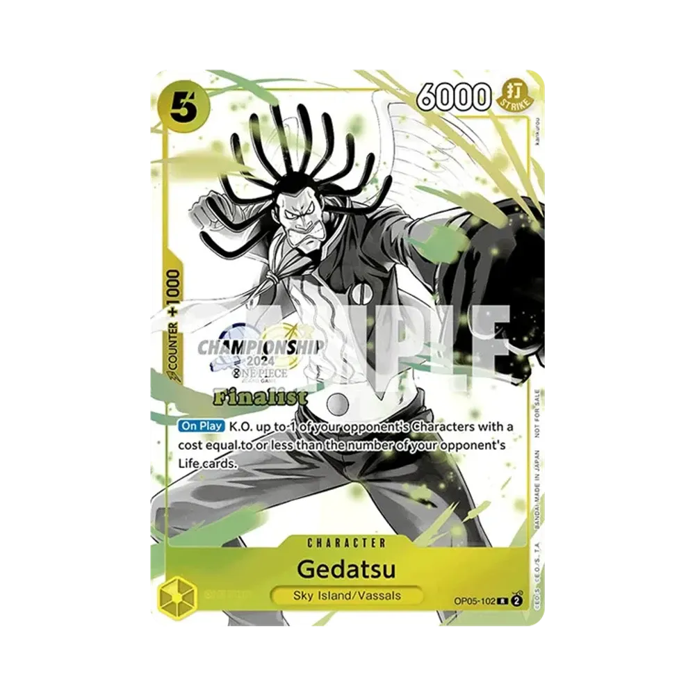 【PSA10】 Gedatsu R [OP05-102][English Version](Promo Card"Championship 2024 Finalist Card Set