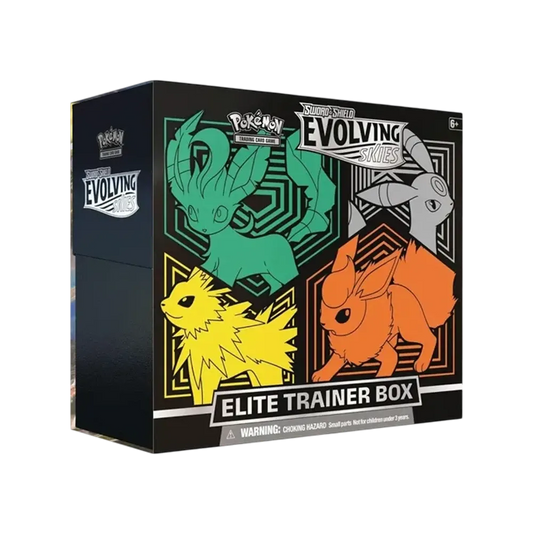 【SS0ES0ETB1】 Pokémon TCG (English Version) Sword & Shield Evolving Skies Elite Trainer Box (Booster & Jolteon & Umbreon & Leafeon)