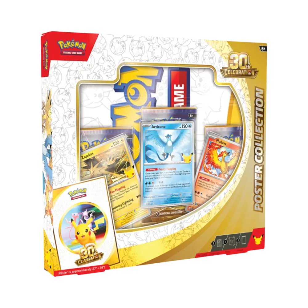 【For pricing, please contact us via Instagram DM】 30C Pokémon TCG: Mega Evolution (English Version) Poster Collection"30th CELEBRATION"