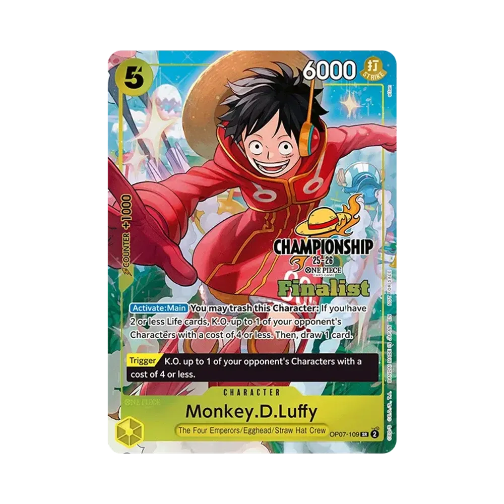 【PSA10】 Monkey.D.Luffy SR [OP07-109][English Version](Promo Card"Championship 25026 Finalist Card Set1