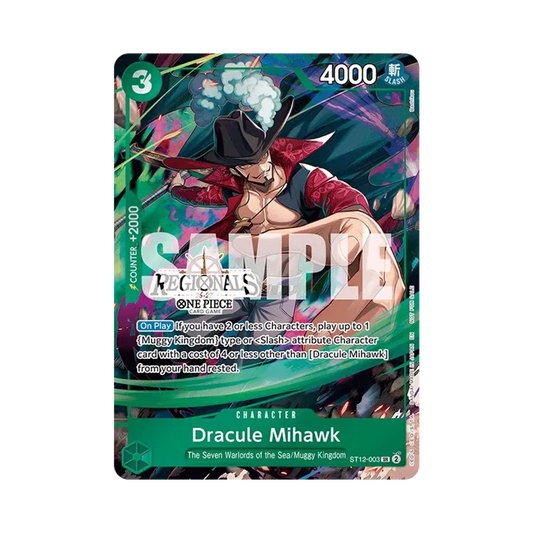 【Raw】 Dracule Mihawk SR :Premio partecipazione [ST12-003][Versione inglese](Carta promozionale"Pacchetto commemorativo regionale di partecipazione 2026 Vol.1