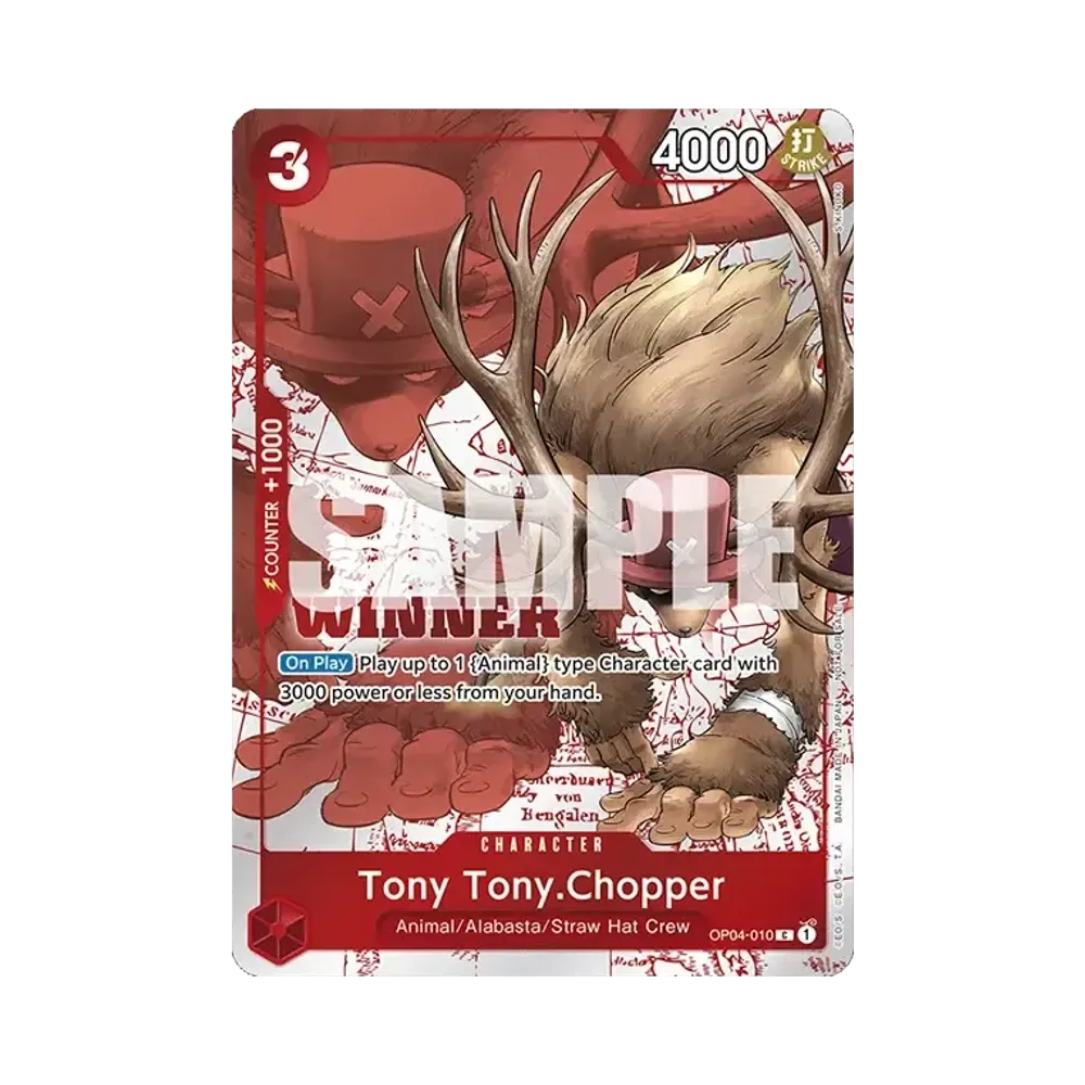 【Raw】 Tony Tony.Chopper C [OP04-010][Versione inglese](Carta promozionale"Tournament Pack 2024 10Mese〜12Mese 0Vincitore0