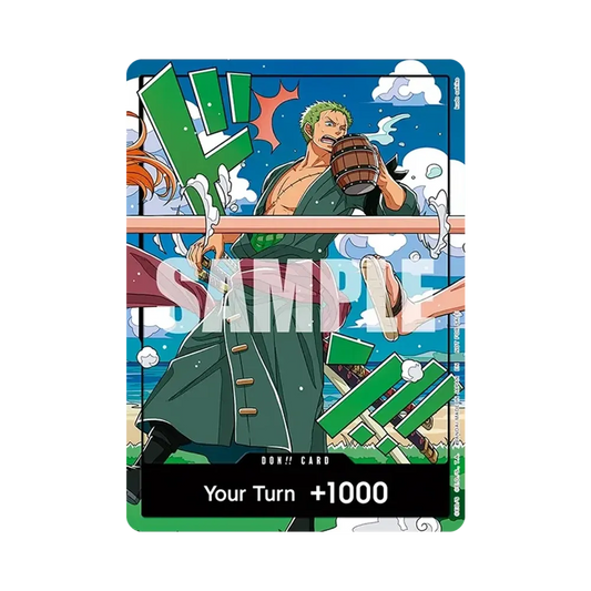 【Raw】 DON!! Card (Zoro) :Participation Prize[English Version](Promo Card"4th Anniversary Commemorative Event(OP017Releaseibento)