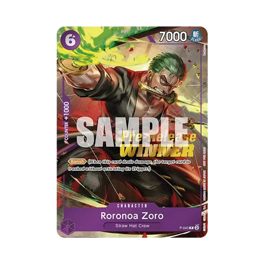 【Raw】 Roronoa Zoro P [P-045][Versione inglese](Carta promozionale "OP006 Pre-Release Tournament