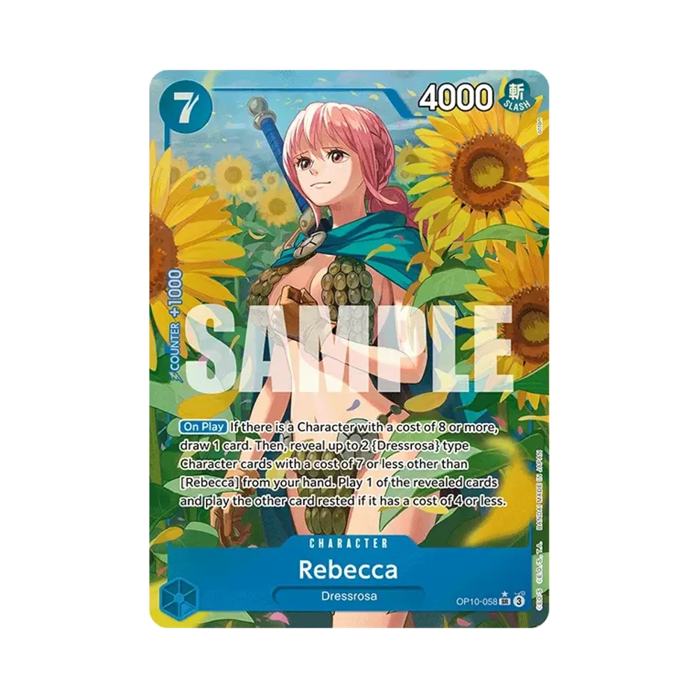 【Raw】 Rebecca SR0P [OP10-058][English Version](Booster Pack OP010 "ROYAL BLOOD