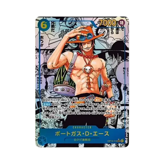 【Roh】 Portgas.D.Ace SEC0SP (Manga Rare) [OP13-119](Boosterpack OP013 "SEINEN WILLEN WEITERTRAGEN