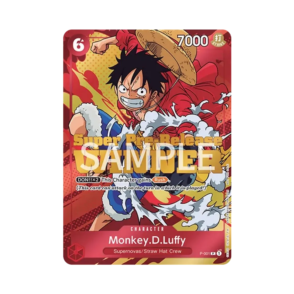 【Raw】 Monkey.D.Luffy P [P-001][English Version](Promo Card"Super Pre0Release0Release